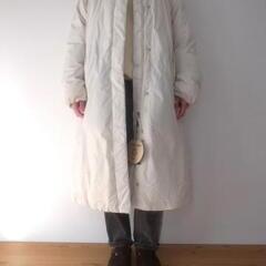 NANGA NO COLLER DOWN COAT IVORY