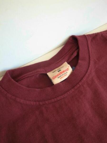 GOOD WEAR L/S CREW POKET TEE BORDEAUX